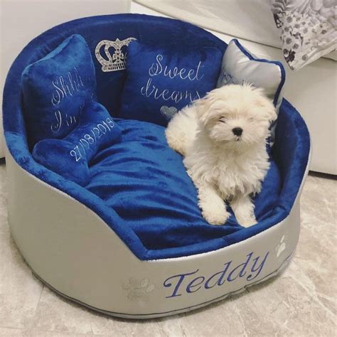 luxury personalised dog beds.